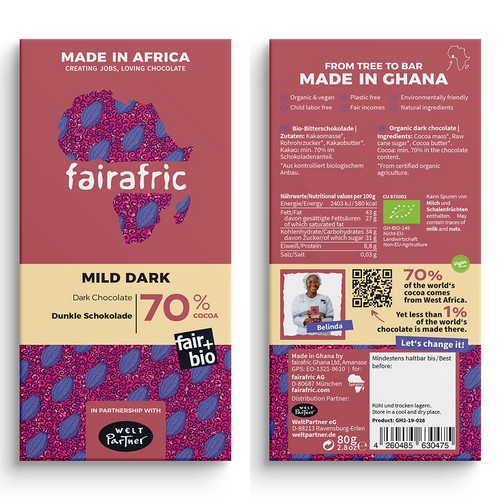 Bio FA 70% Mild Dark 80g
