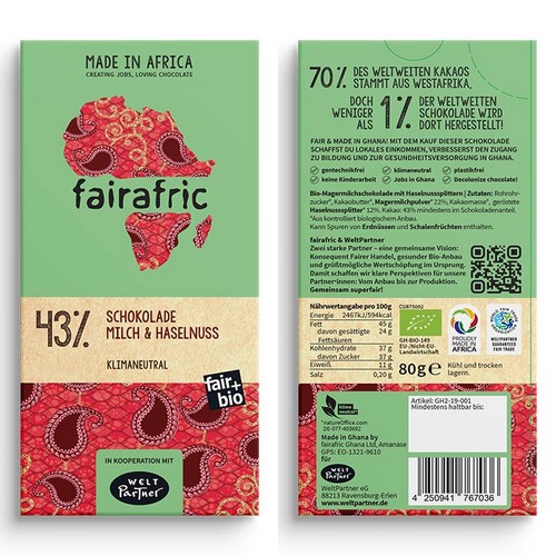 Bio FA Milch Haselnuss 80g