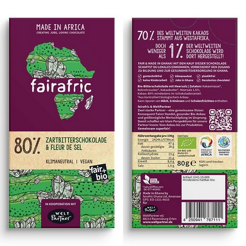 Bio FA Zartb & Fleur de Sel VEG 80g