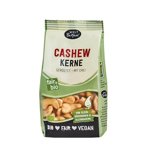 Bio Cashewnüsse, mit Chili 125g