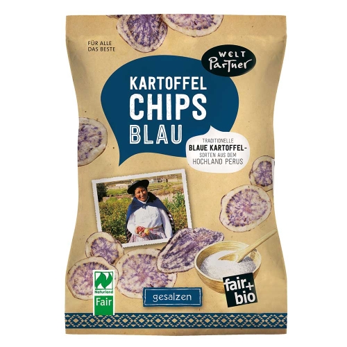 Bio Kartoffelchips, Blau, ges. 100g