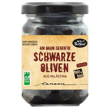 Bio Schwarze Oliven, im Glas, 90g