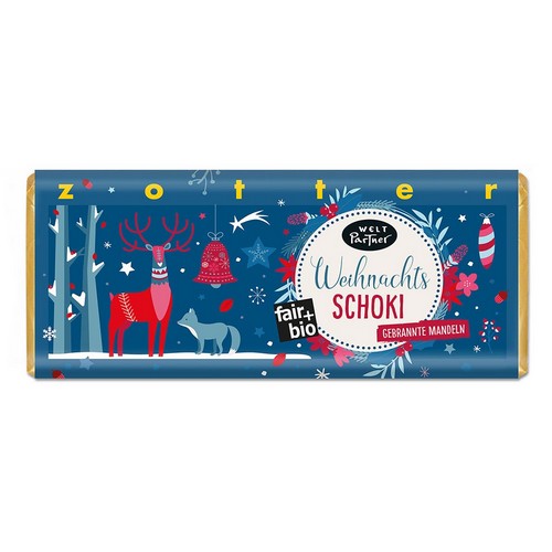 Bio Weihnachts-Schokolade ZOTTER70g