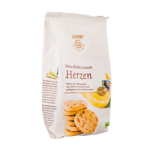 Bio Mascobado-Lemon-Herzen 125g