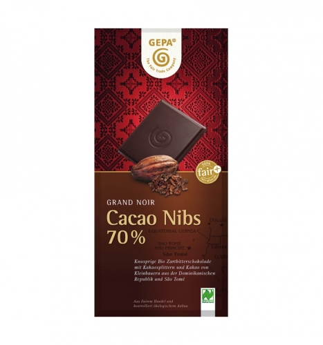 Bio Grand Noir Cacao Nibs 70% 100g