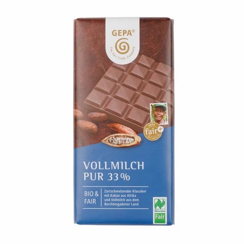 Bio Vollmilch Pur 33% Cacao 100g