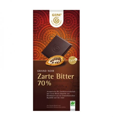 Bio Grand Noir Zarte Bitter 70%100g