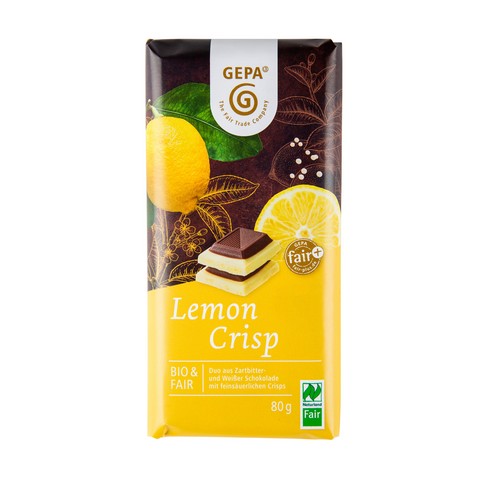 Bio Lemon Crisp Weiß&Zartbitter 80g