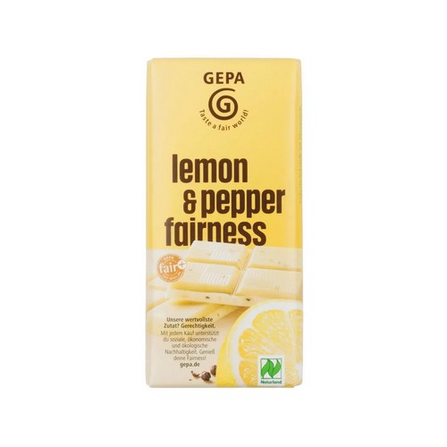 Bio Schokolade lemon & pepper 40g