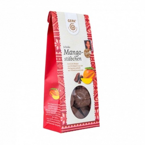 Edle Schoko-Mango-Stäbchen100g