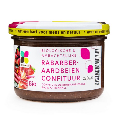 Bio Confiture Rhubarbe-Fraise 220g