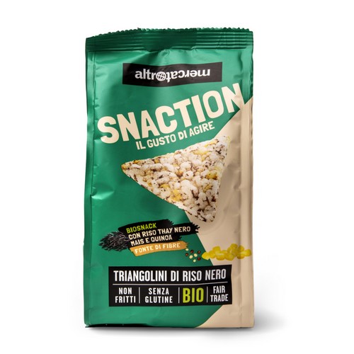 Bio Rice Cracker SNACTION noir 50g